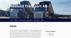 Desktop Screenshot of hedlundtransport.se