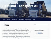 Tablet Screenshot of hedlundtransport.se